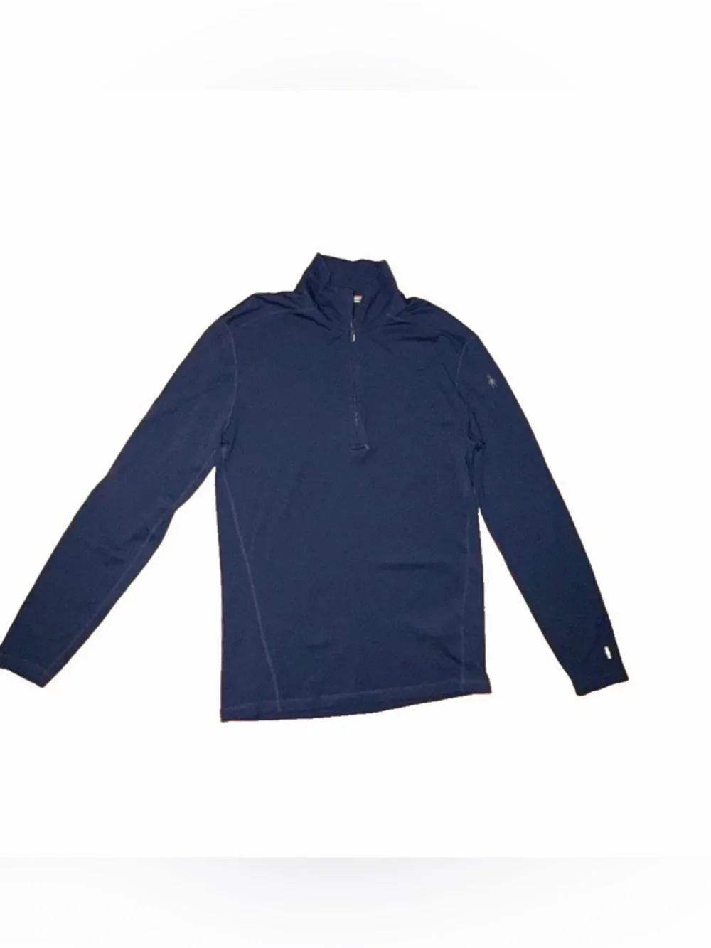 Smartwool Quarter Zip Long Sleeve Pullover Men’s Size L Blue Merino Wool